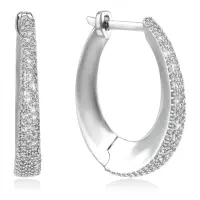 Серьги конго из золота с бриллиантами