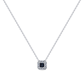 Колье из белого золота с сапфиром 0,392 ct