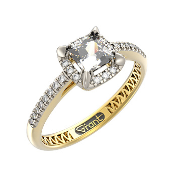 Кольцо из золота с бриллиантами 0,307 ct