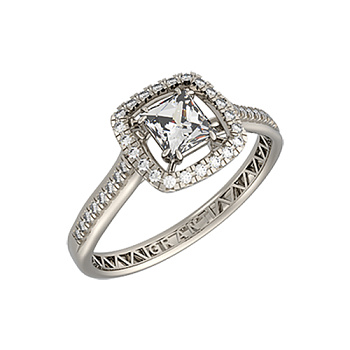 Кольцо из белого золота с бриллиантами 0,298 ct