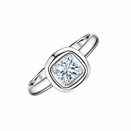 Кольцо ALROSA  из белого золота с бриллиантом 0,71 ct