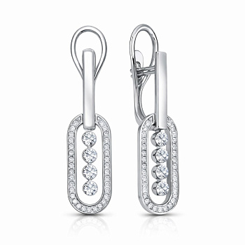 Серьги из белого золота