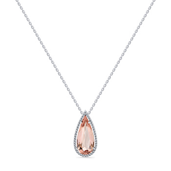 Колье из белого золота с морганитом 5,13 ct
