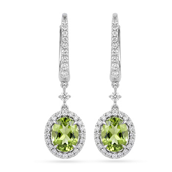 Серьги DANAYA  из белого золота с турмалинами 1,99 ct