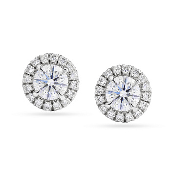 Серьги DANAYA  из белого золота с бриллиантами 1,8 ct
