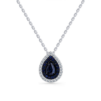 Колье из белого золота с сапфирами 0,415 ct