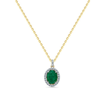 Колье из золота с изумрудом 1,45 ct