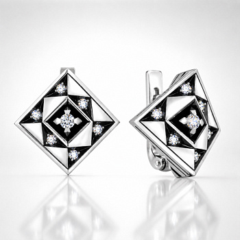Серьги из белого золота