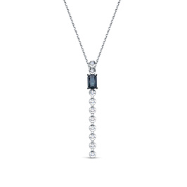Колье из белого золота с сапфиром 0,535 ct