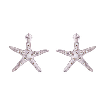Серьги из белого серебра