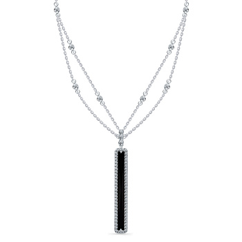 Колье из белого золота с агатом 2,688 ct