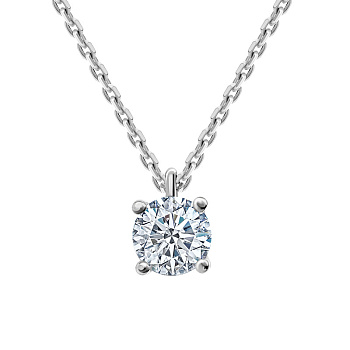 Колье DANAYA  из белого золота с бриллиантом 0,19 ct