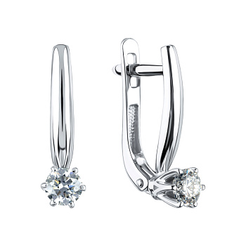 Серьги из белого золота с бриллиантами 0,538 ct