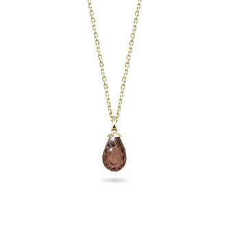Колье из желтого золота с кварцем 3,1 ct